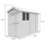 Flat Pack Apex Wooden Garden Shed Direct Dispatch Alternative Image