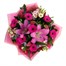 Cerise Lily & Gerbera Hand Tied Floral Bouquet Alternative Image