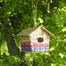 Jardinopia Fairtrade Bird House Square Roof (BBJUTE0001) Alternative Image