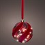 Kaemingk 19cm Red & Ribbon Bauble LED Light Up Hanging Christmas Ornament (9489976) Alternative Image