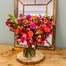 Cerise and Orange Hand Tied Floral Bouquet Alternative Image