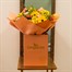 Pink and Yellow Hand Tied Floral Bouquet Alternative Image