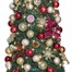 Portland Fir 2.1m (7ft) Slim Classic Balmoral Red & Gold Decorated Pre Lit Artificial Christmas Tree (EB206B) Alternative Image