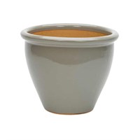 Apta Glazed Malay Planter Grey 20cm Garden Pot (MA20VA)