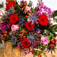 Berry Sorbet Hand Tied Flower Bouquet 