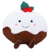 Gisela Graham Christmas 51cm Christmas Pudding Plush Cushion (39461)