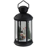 Koopman 43cm Light Up Christmas Lantern and Snowman Scene (ANX000200)