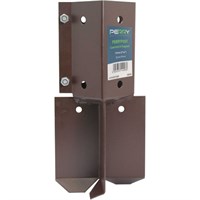 Perry 75mm Bolt Grip Fence Post Support To Concrete In - Brown (47040075Br)