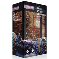Premier 3.5m 360 Multi-Coloured LED Multi-Action Net Christmas String Lights (LV122742M)