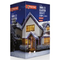 Premier 3000 Multi Colour Multi Action LED Cluster Christmas String Lights (LV203073M)