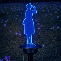 RBVE Charity Solar Woman In War Garden Stake Light