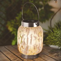 Smart Garden GlassArt Pink and White Light Up Solar Lantern (1080256)