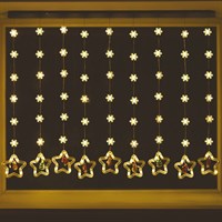 Three Kings 9 Drop Christmas Star Curtain String Lights (2514019)