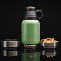 Trekki 3-in-1 Pet Water Bottle with Carry Bag - Forest Green