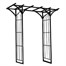 Panacea Flat Top Garden Arch with Finials - Black (89088)