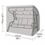 Garland 3 Seater Swing Seat Garden Furntiure Cover Black (W1432)