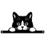 Primus Metal Cat Peeking Garden Decor Silhouette (PF1035)