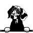 Primus Metal Dachshund Peeking Dog Garden Decor Silhouette (PF1016)