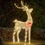 Three Kings 140cm Gold Glitter Twist Light Up Christmas Reindeer Decoration (2506047)